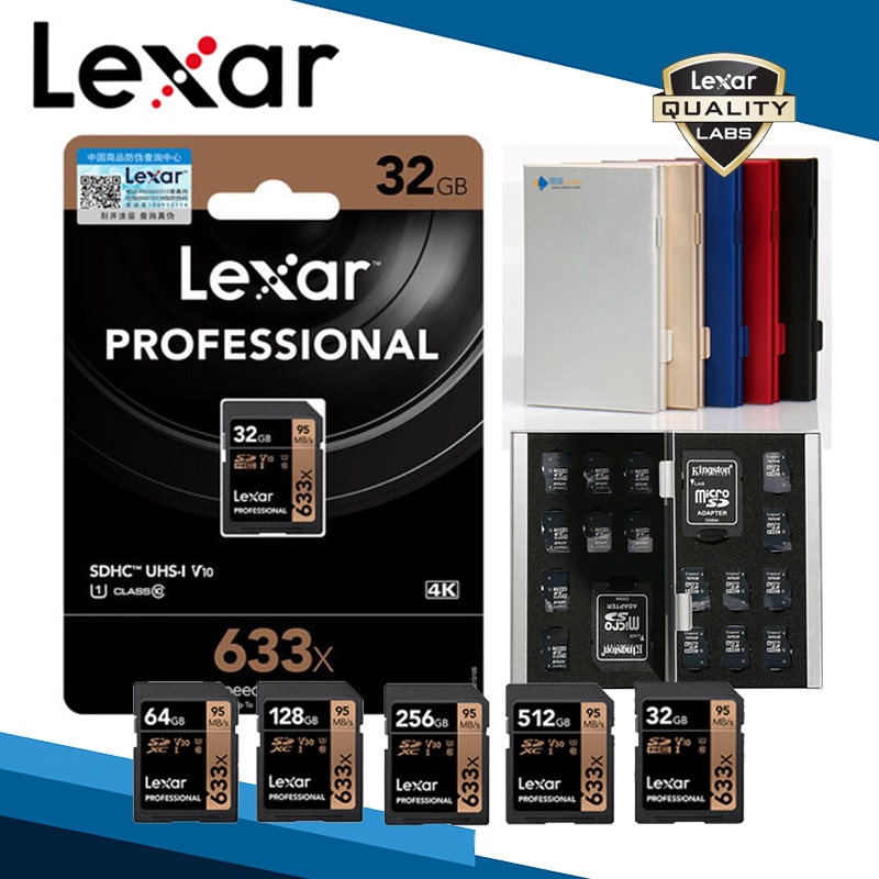 Lexar ī ̽ 633x UHS-I V30 U3 C10 SD SDXC ޸ ī 512GB 256GB 128GB 64GB 32GB ī  ˷̴ 丮 ڽ